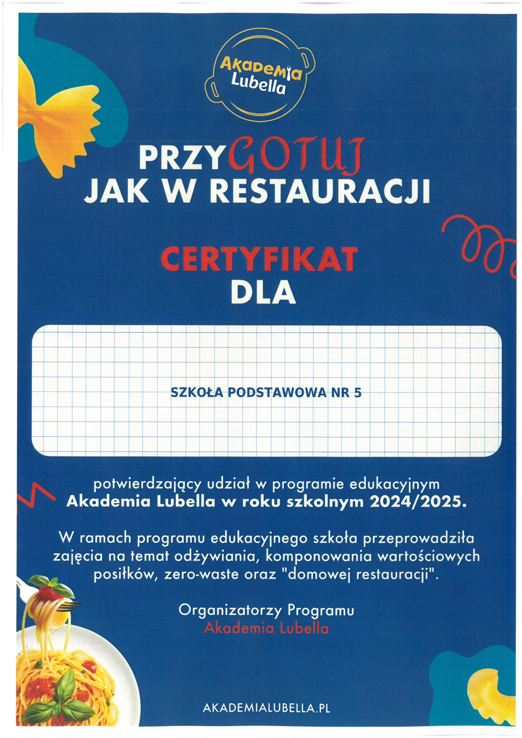 certyfikat lubella